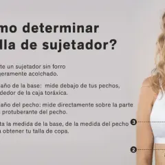 Guía para determinar tu talla de sujetador: mide la banda y el pecho para encontrar el ajuste perfecto.