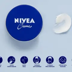 La crema Nivea lata azul ofrece múltiples beneficios: adiós maquillaje, cuidado para peques, talones suaves, nariz roja, anti-estrías, masajes, protección y más.