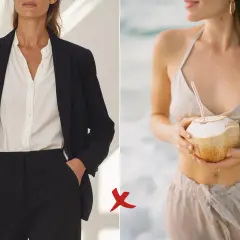 Outfit casual mujer: traje negro vs. look playero con coco.