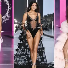 Modelos de Victoria's Secret desfilan con lencería y alas espectaculares.