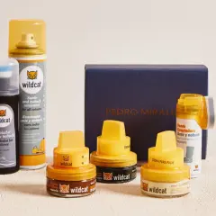 Kit de cuidado para ante y nubuck: limpiador, renovador, crema para pulir y protector. ¡Adiós a la mancha de aceite en ante!