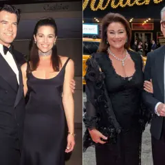 Keely Shaye Smith y Pierce Brosnan, una pareja elegante en dos momentos de su vida.