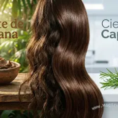 Aceite de Batana: un tesoro natural para un cabello radiante. Muestra un antes y después de cabello, con ingredientes como la batana y cebolla.