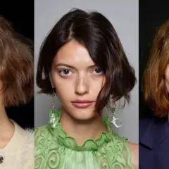 Tres mujeres con un moderno corte bob a capas, cada una con un estilo único y diferente.