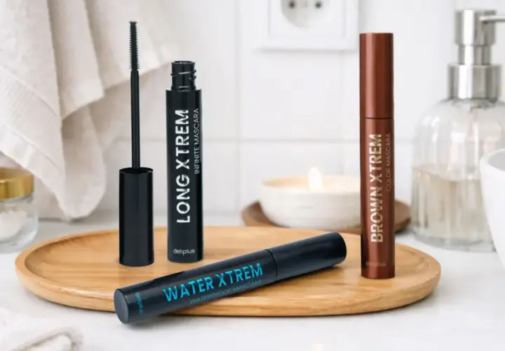 Tres máscaras de pestañas de Mercadona: Long Xtrem, Water Xtrem y Brown Xtrem, listas para una mirada perfecta.