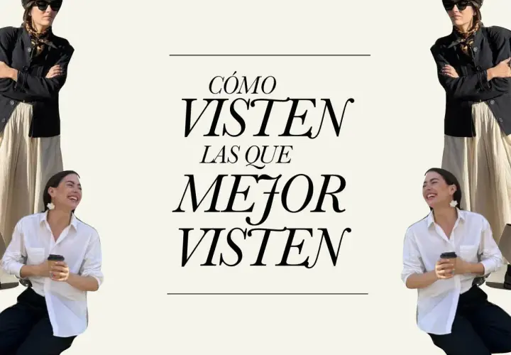 Dos mujeres muestran estilos bussines casual. Una con gorra y chaqueta, la otra con camisa blanca y café.