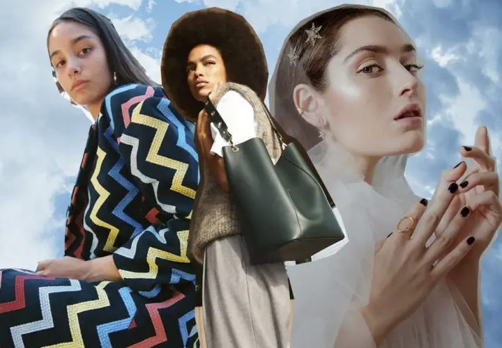 Tres mujeres con estilos diversos, luciendo prendas de marcas españolas de ropa.