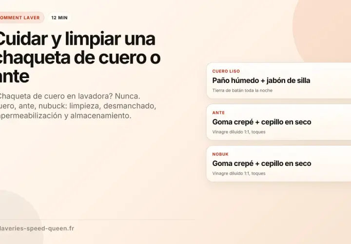 Guía para limpiar chaquetas de cuero y ante, eliminando manchas de suciedad con métodos específicos para cada material.