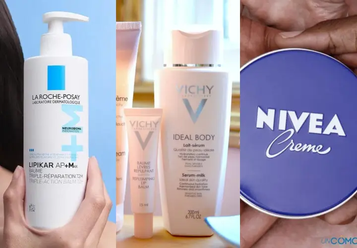 La mejor crema hidratante corporal: La Roche-Posay, Vichy y Nivea.