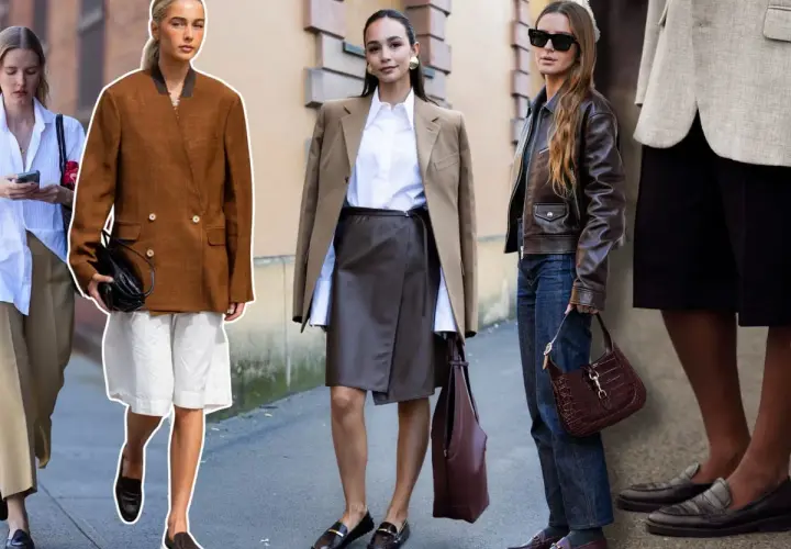 Estilos chic para mujer: cómo llevar mocasines con bermudas, faldas o jeans. Looks modernos y elegantes.
