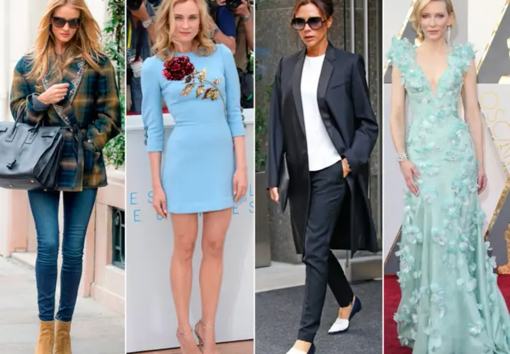 Cuatro mujeres lucen estilos diferentes: casual chic, elegante, de negocios y de gala.