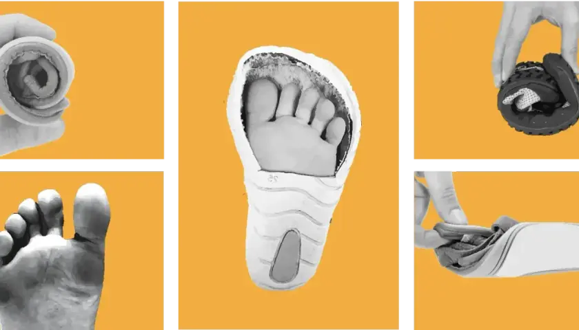 Zapatos barefoot que permiten sentir el suelo. Flexibles y ligeros, como si caminaras descalzo.
