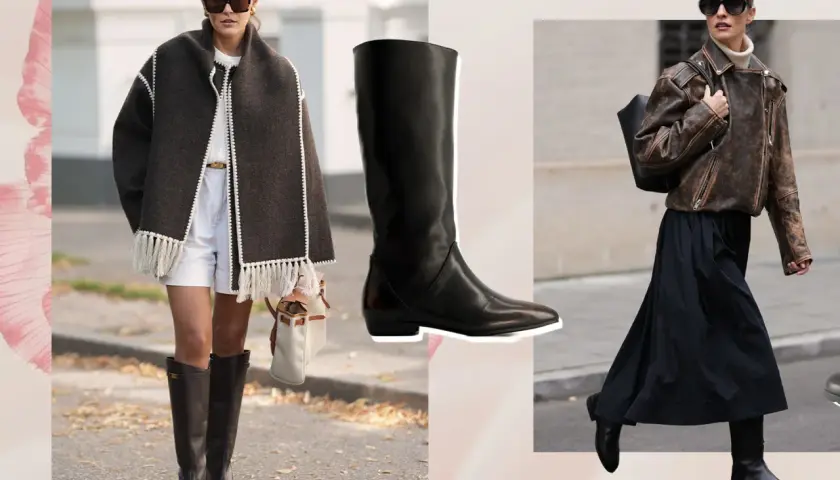 Botas tendencia de caña alta, perfectas para completar looks de otoño.