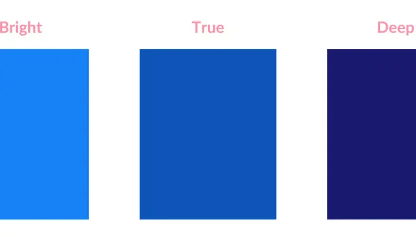 Tres tonos de azul: brillante, verdadero y profundo, para la colorimetría invierno.