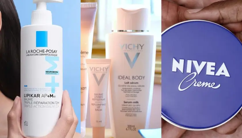 La mejor crema hidratante corporal: La Roche-Posay, Vichy y Nivea.