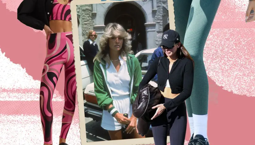 Estilos de marcas de ropa deportiva, desde los 70 hasta hoy: leggings psicodélicos, atuendos de tenis y moda athleisure moderna.