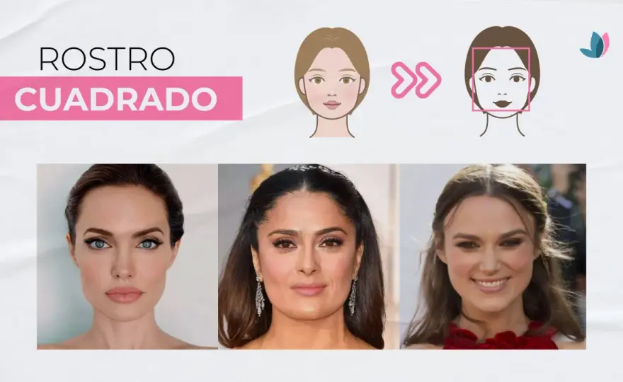 Rostro cuadrado - peinados, gafas y maquillaje que equilibran