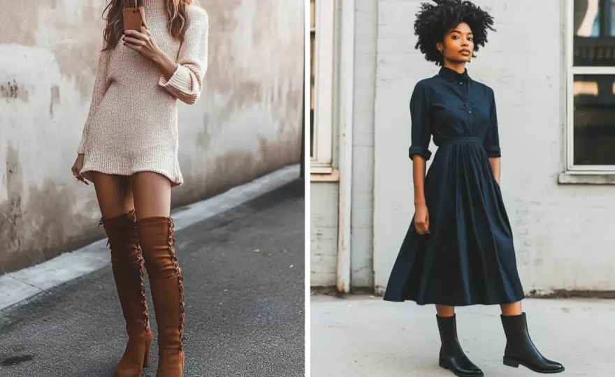 Vestidos de fiesta con botines - Claves para un look elegante y cómodo