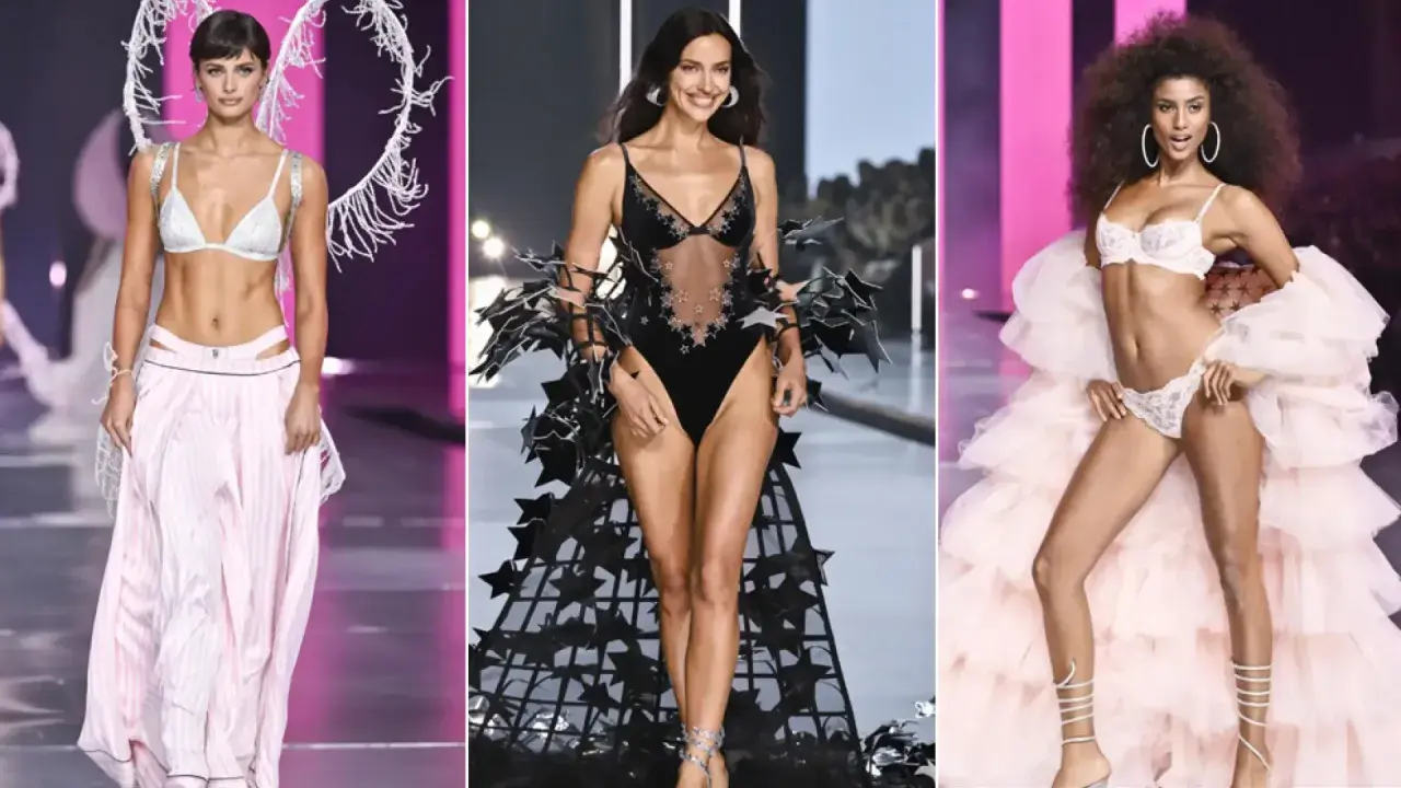 Modelos de Victoria's Secret desfilan con lencería y alas espectaculares.