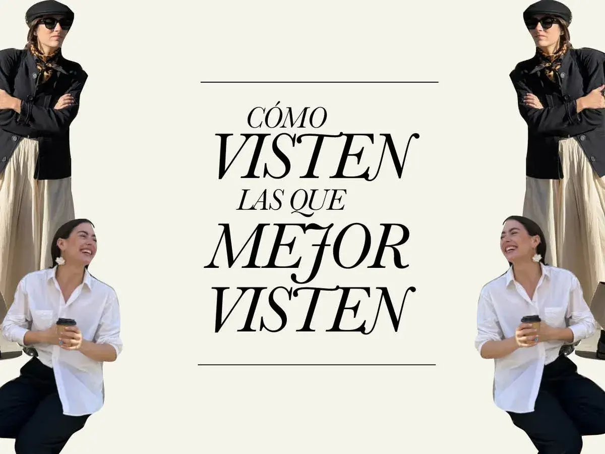 Dos mujeres muestran estilos bussines casual. Una con gorra y chaqueta, la otra con camisa blanca y café.