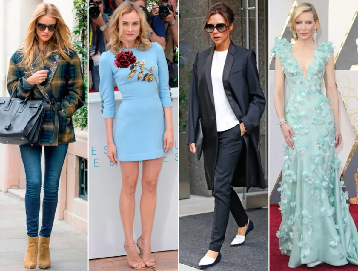 Cuatro mujeres lucen estilos diferentes: casual chic, elegante, de negocios y de gala.