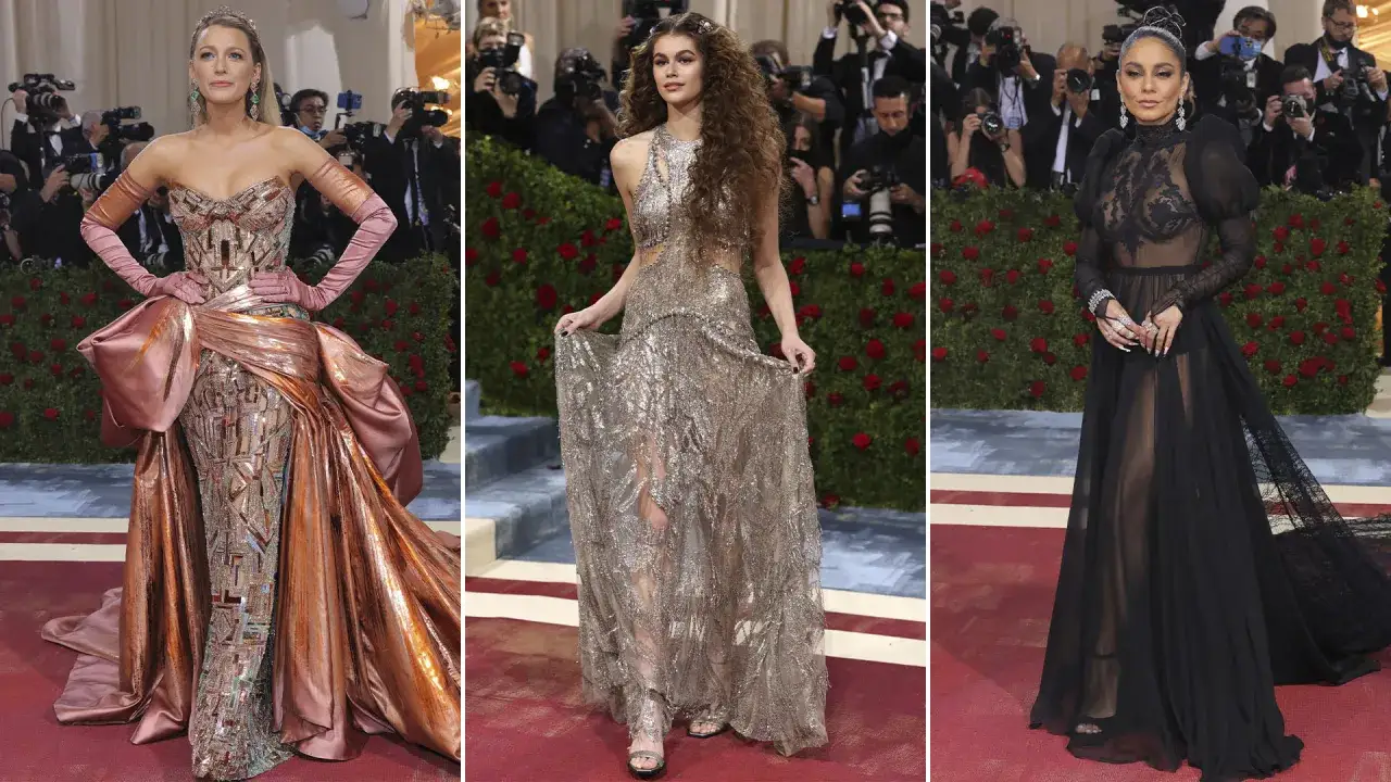 Blake Lively, Kaia Gerber y Vanessa Hudgens deslumbran en la Met Gala con atuendos espectaculares.